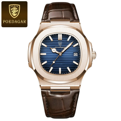 Luxury Gold Leather Quartz Watch